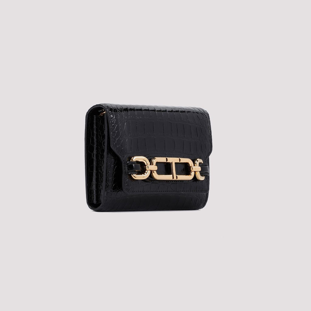 EMBOSSED CROCODILE LEATHER MINI CLUTCH