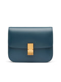 Medium Classic Bag In Box Calfskin in Petrol