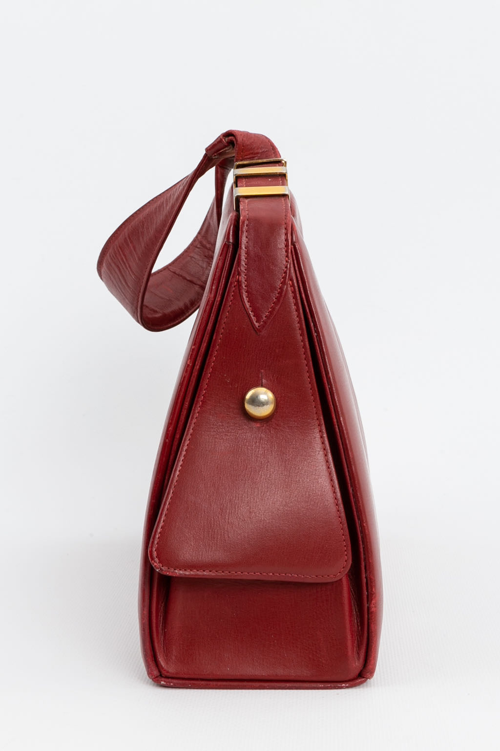Sac en cuir bordeaux