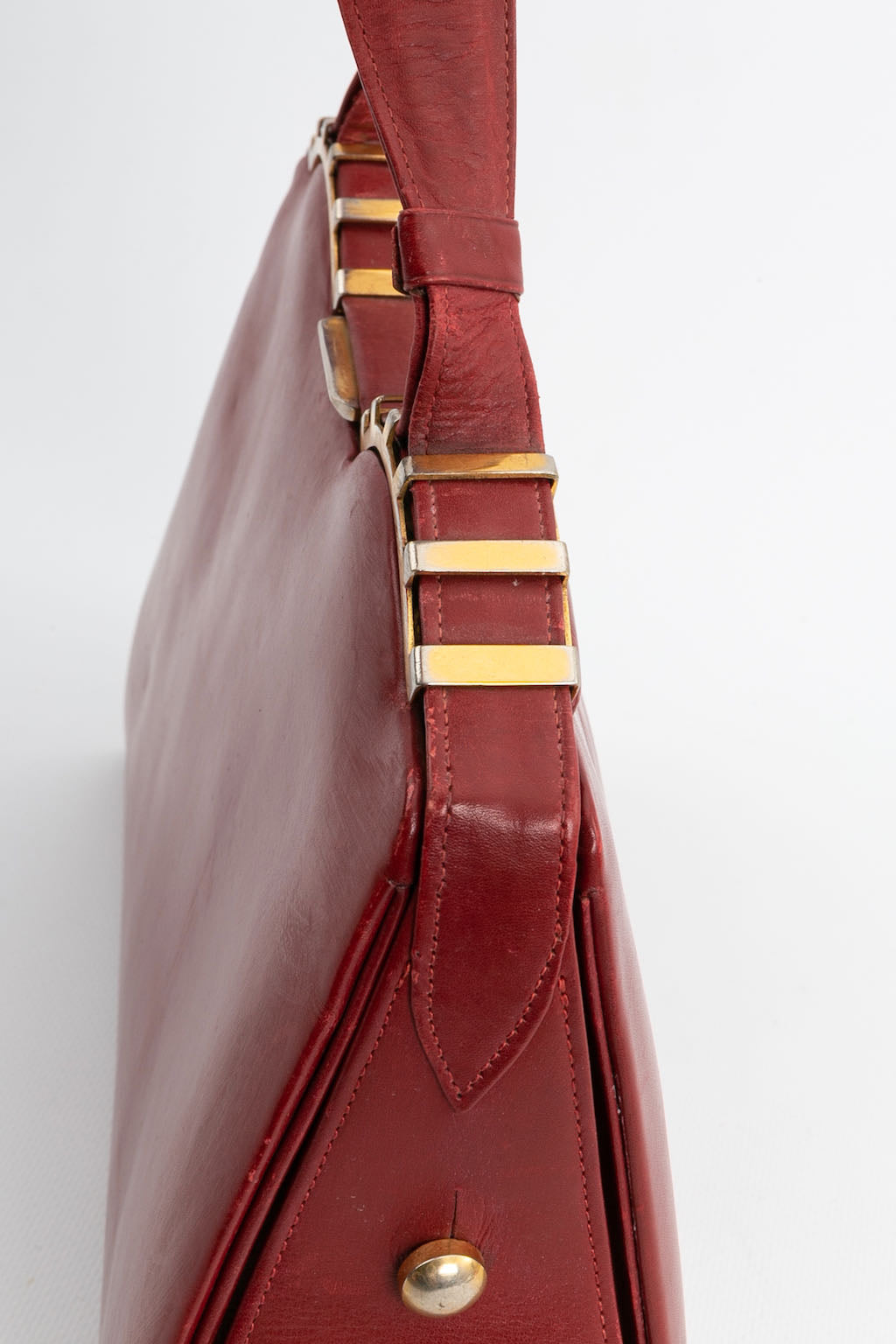 Sac en cuir bordeaux
