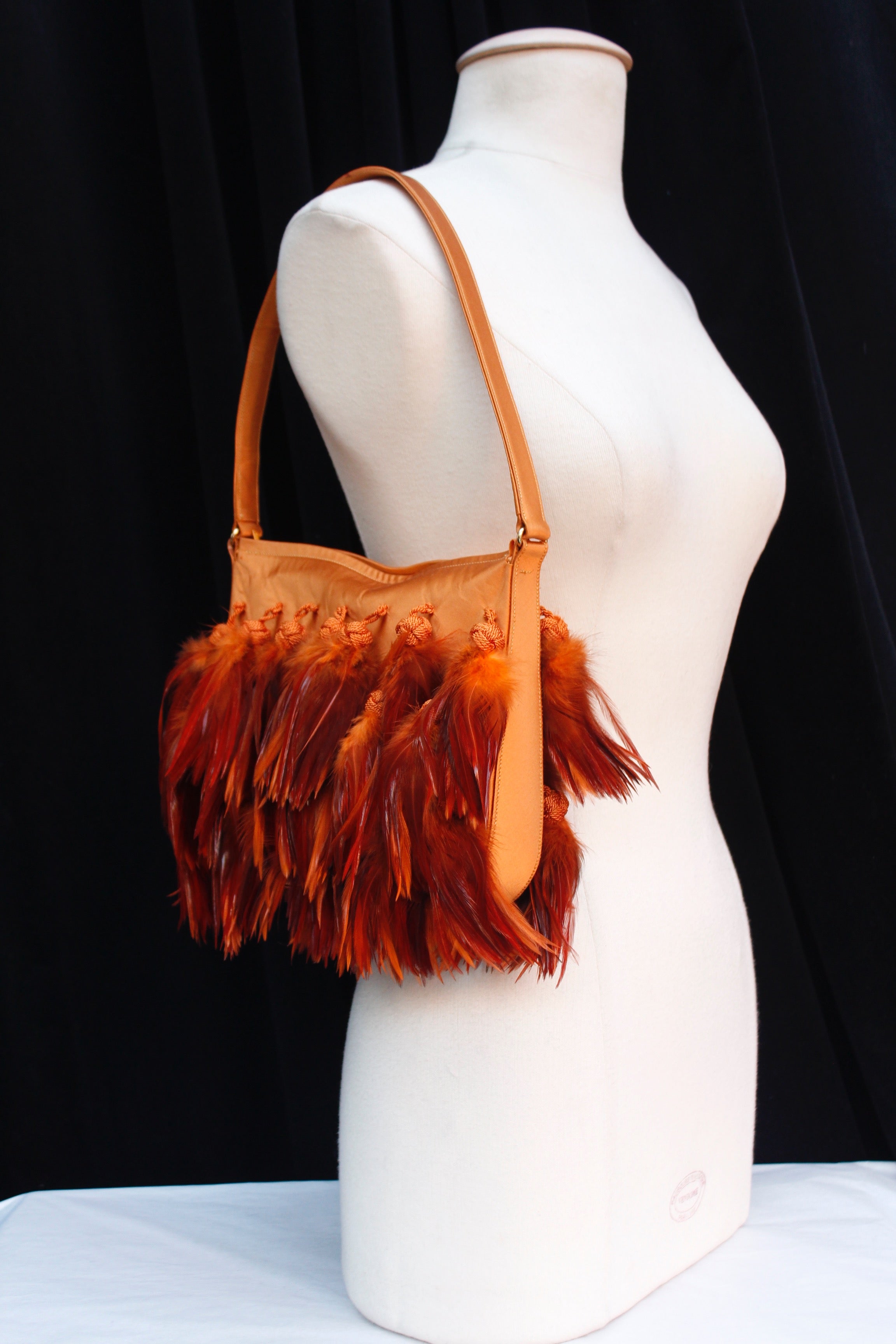 Sac en satin orange Renaud Pellegrino