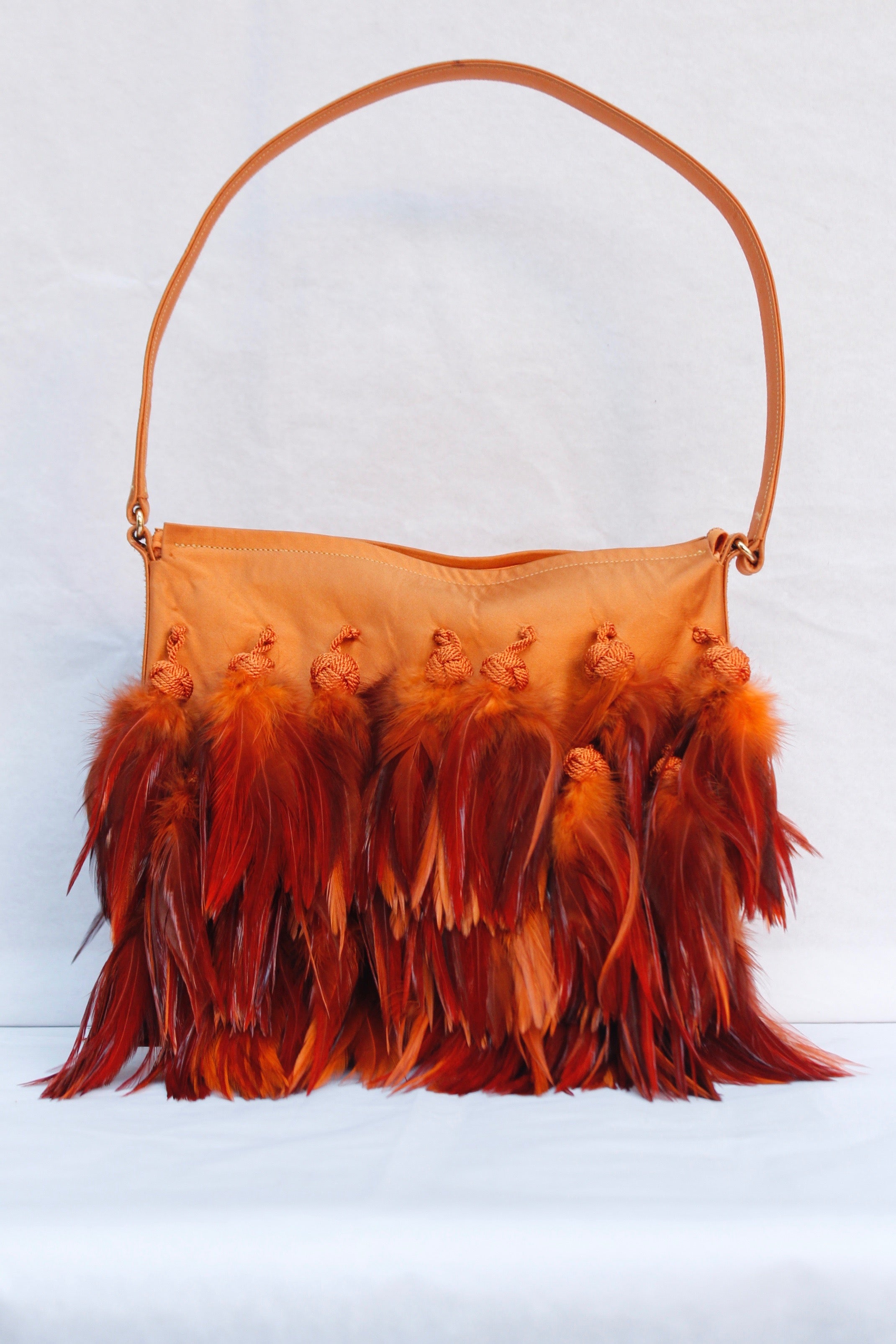 Sac en satin orange Renaud Pellegrino