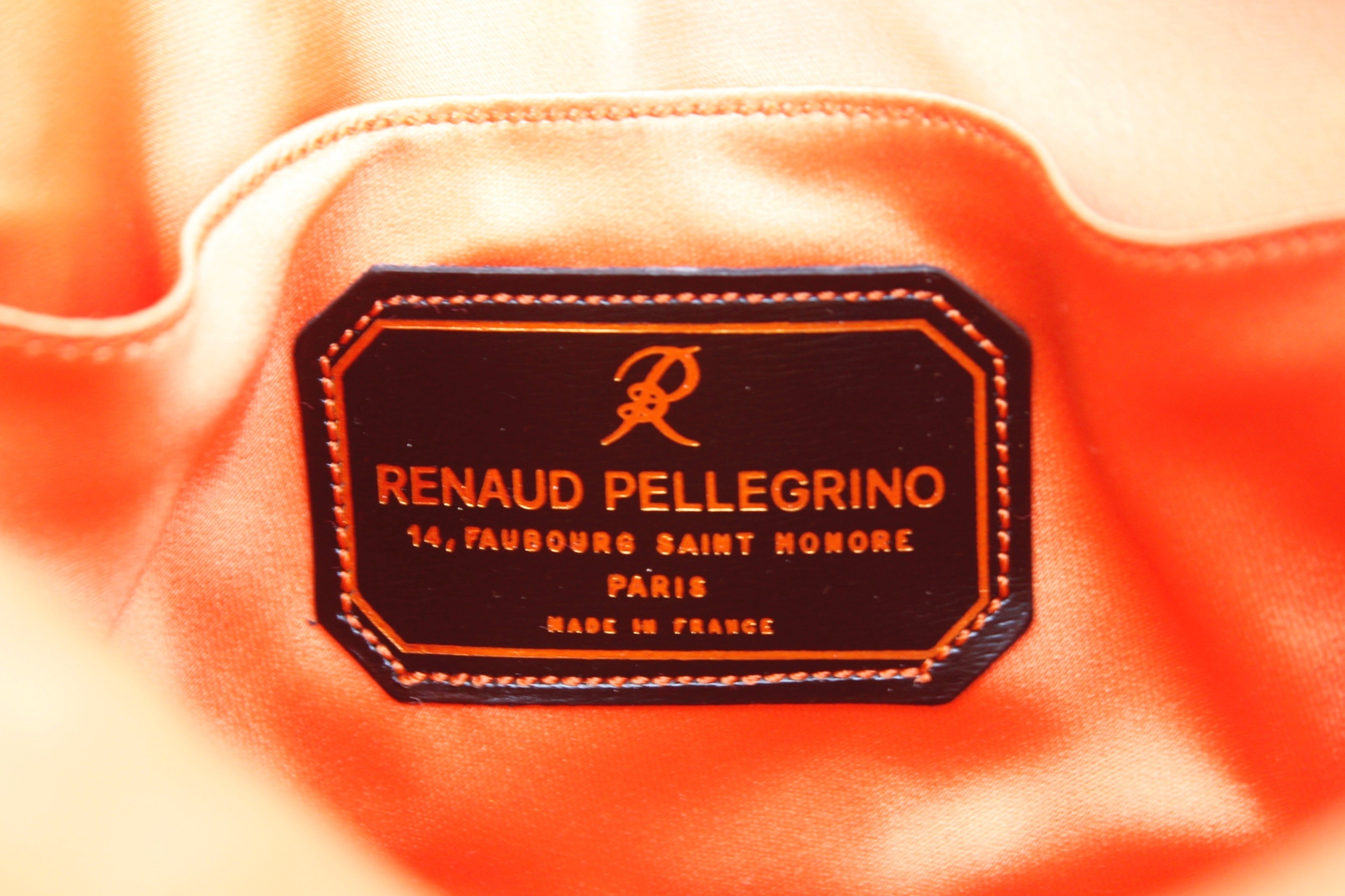 Sac en satin orange Renaud Pellegrino