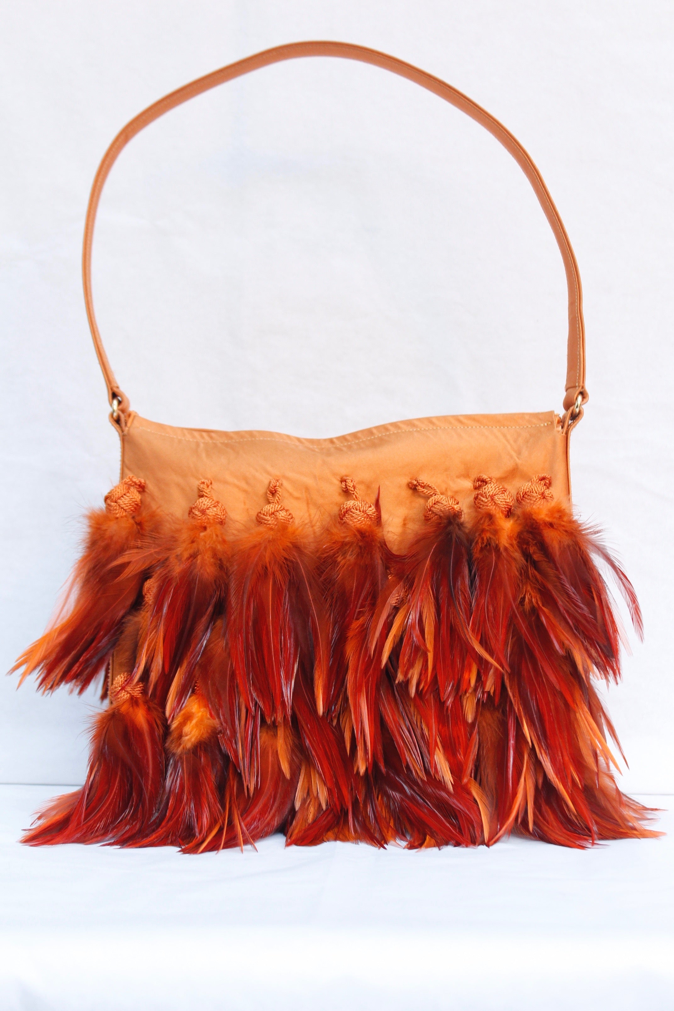 Sac en satin orange Renaud Pellegrino