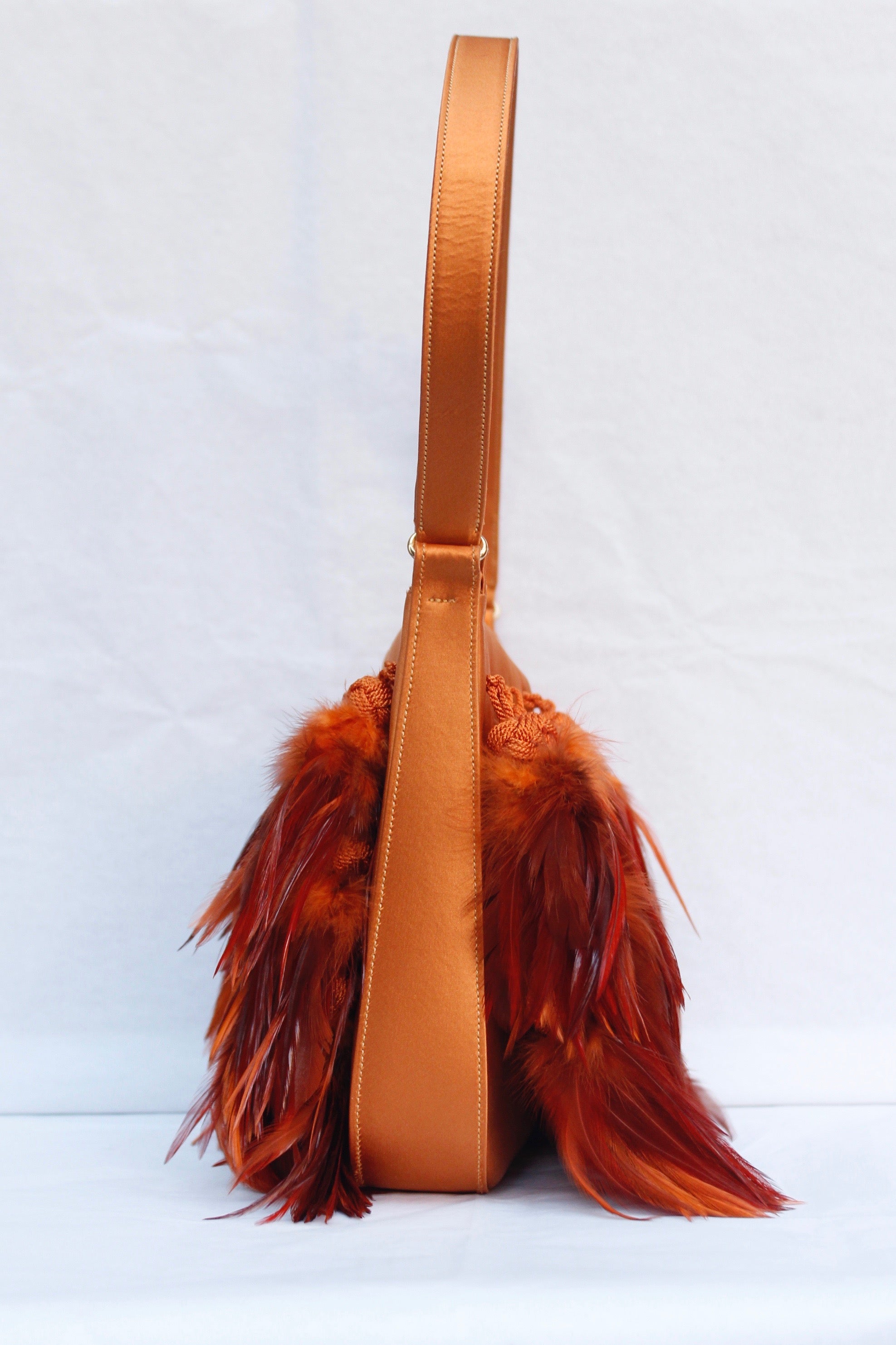 Sac en satin orange Renaud Pellegrino