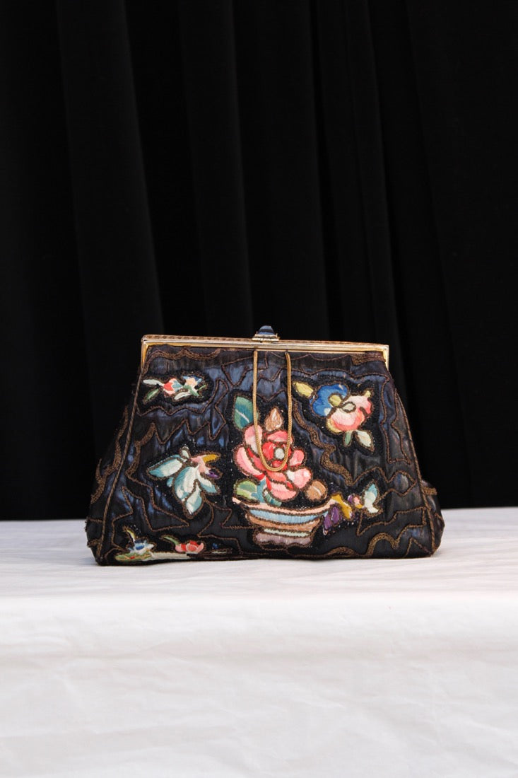 Petit sac en toile enduite 1920's
