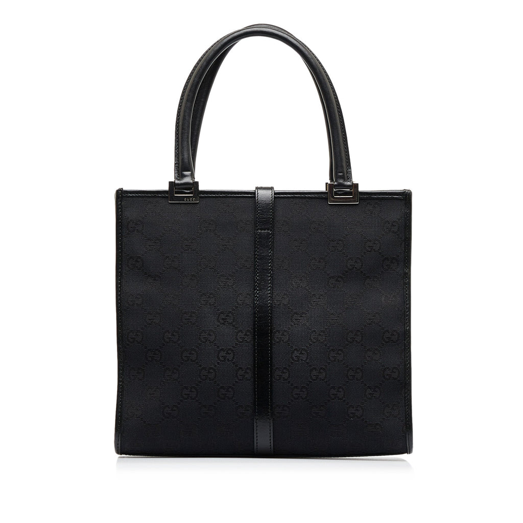 Black Gucci GG Canvas Jackie Tote Bag