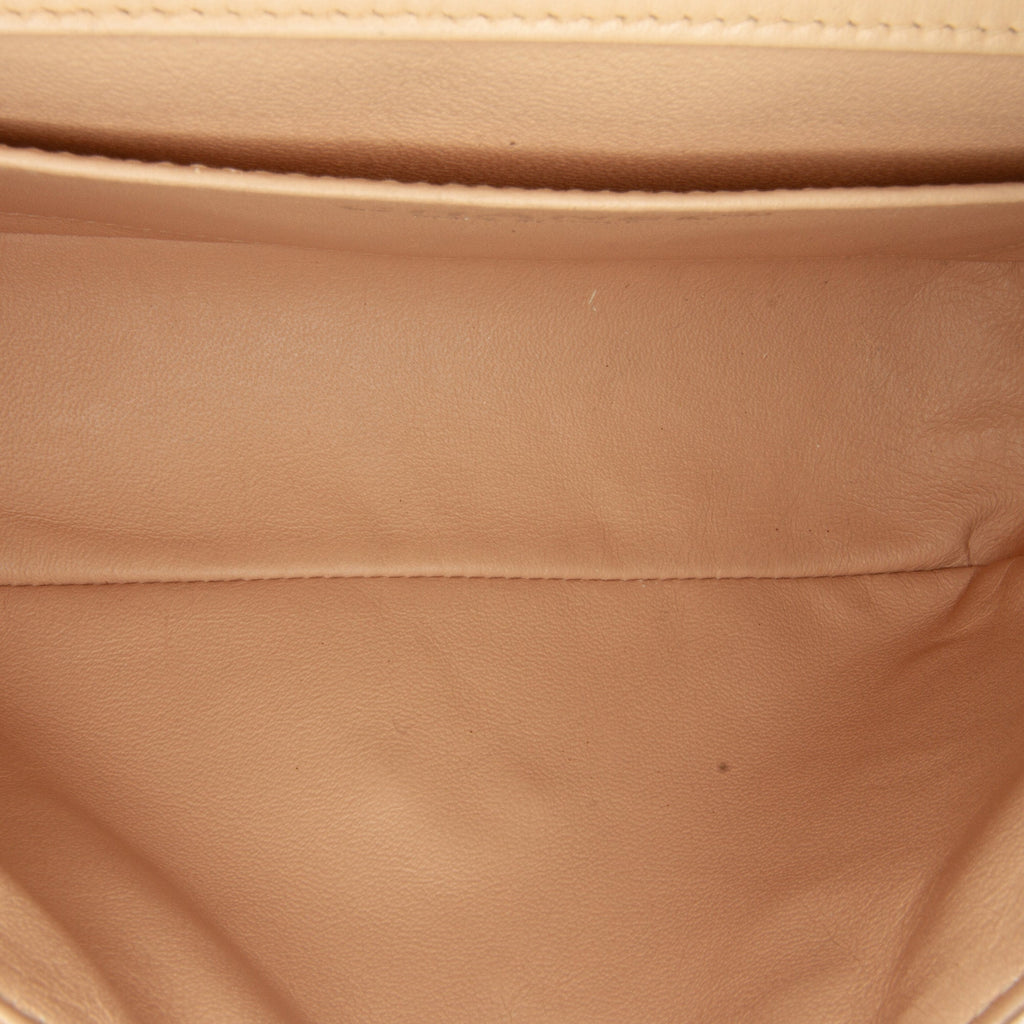 Chanel Classic Flap Mini Rectangular Brown Lambskin Silver