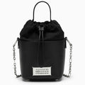 Maison Margiela Black Bucket Bag By 5Ac In Leather And Canvas Men