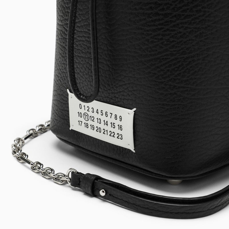 Maison Margiela Black Bucket Bag By 5Ac In Leather And Canvas Men