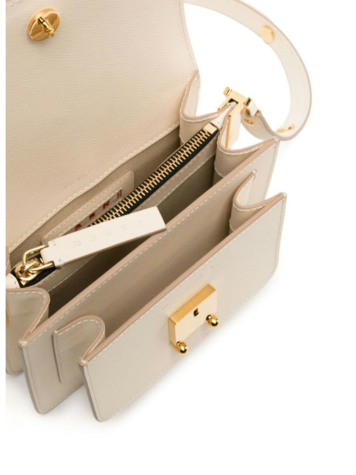 BOLSO DE  MANO NATURAL SAFFIANO