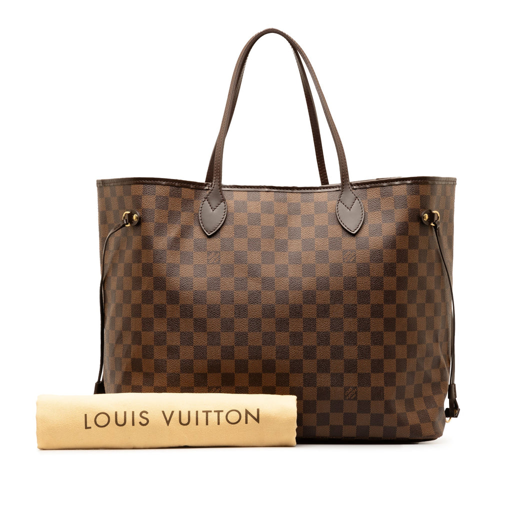 Brown Louis Vuitton Damier Ebene Neverfull GM Tote Bag