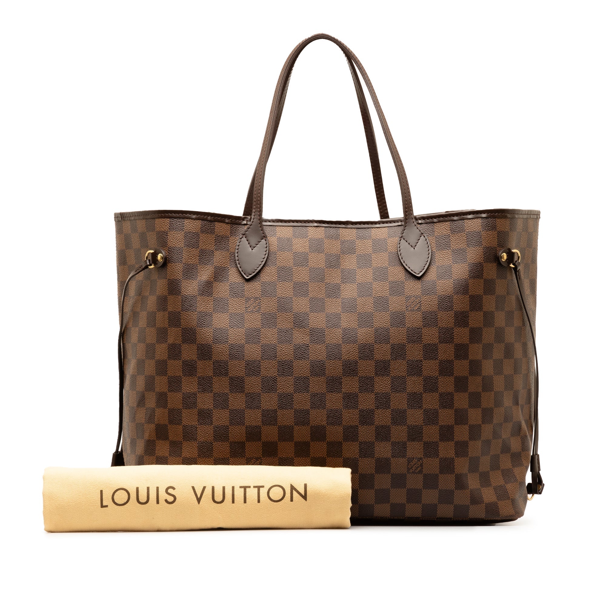 Brown Louis Vuitton Damier Ebene Neverfull GM Tote Bag