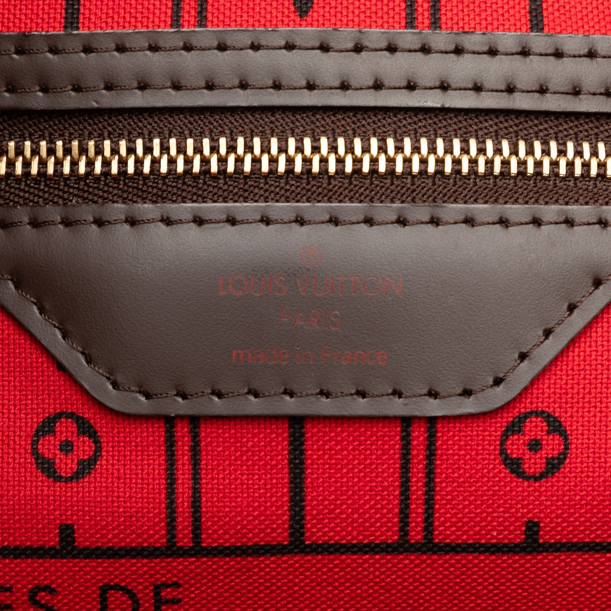 Brown Louis Vuitton Damier Ebene Neverfull GM Tote Bag