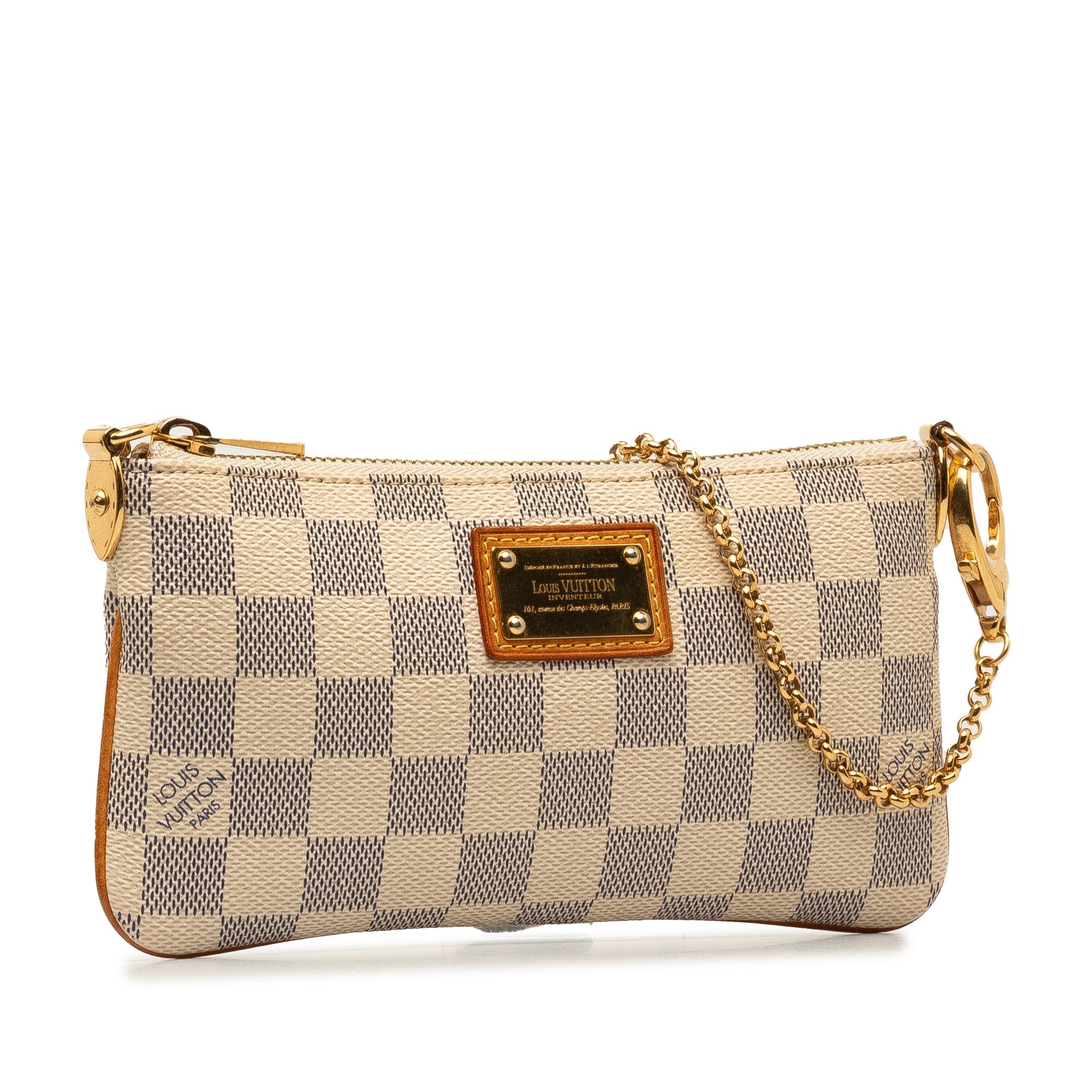 Beige Louis Vuitton Damier Azur Pochette Milla MM Shoulder Bag
