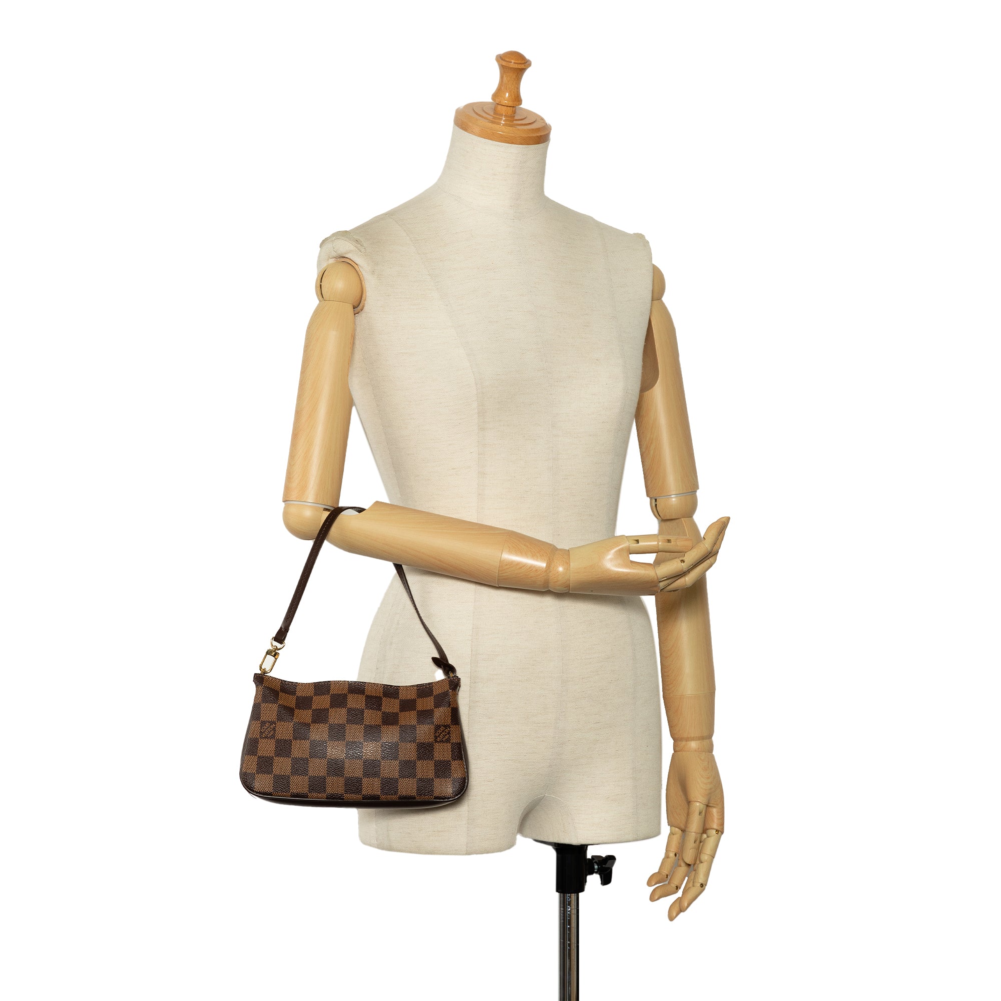 Brown Louis Vuitton Damier Ebene Navona Pouch