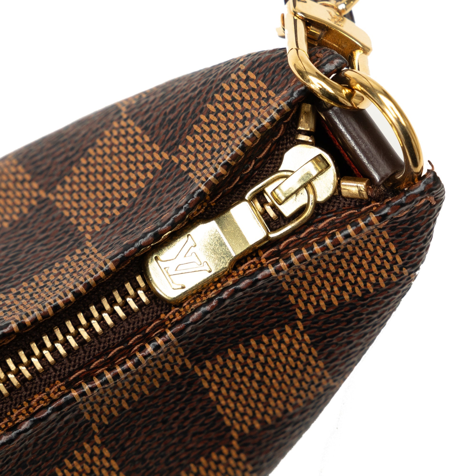 Brown Louis Vuitton Damier Ebene Navona Pouch