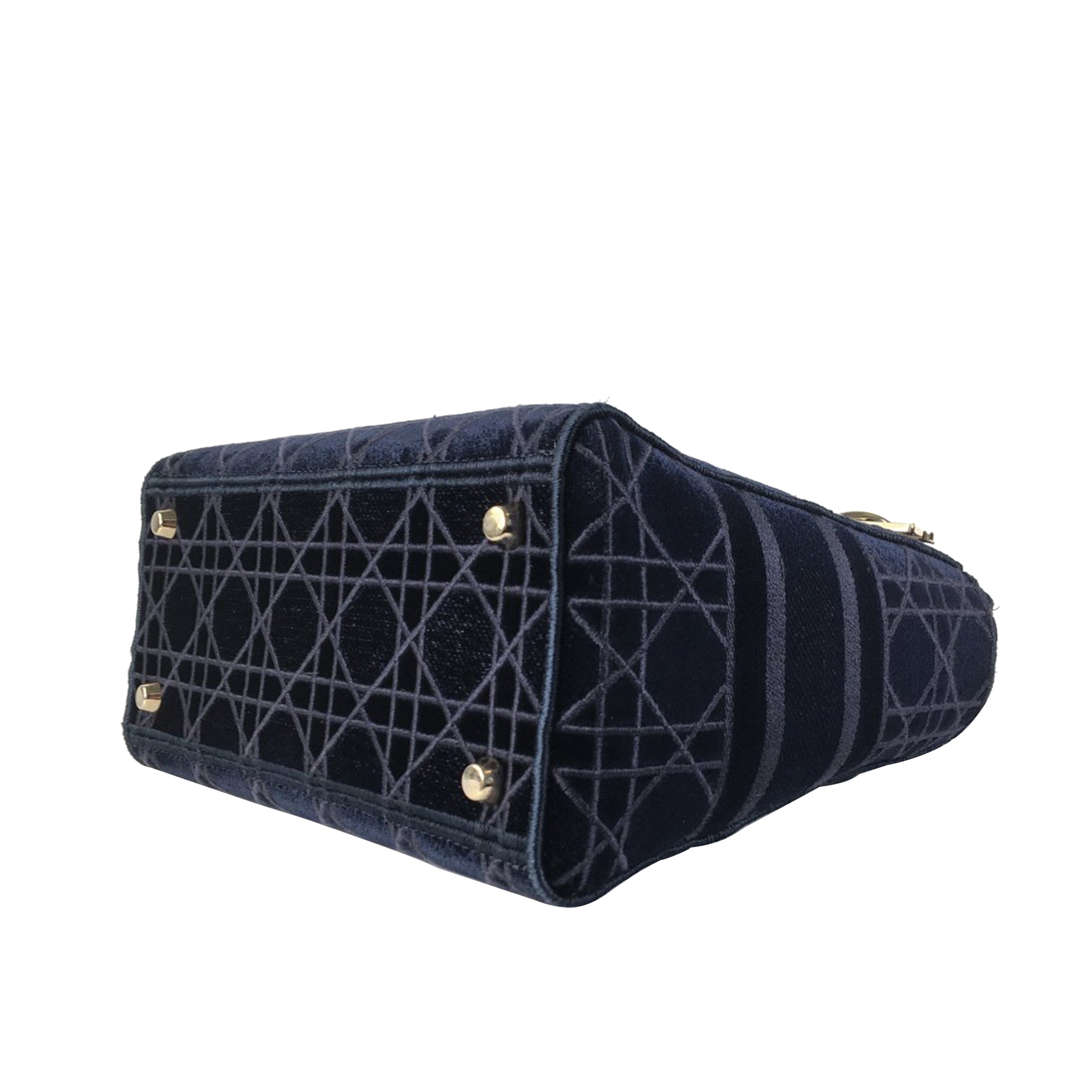 Dior Lady D-Lite Medium Blue Velvet