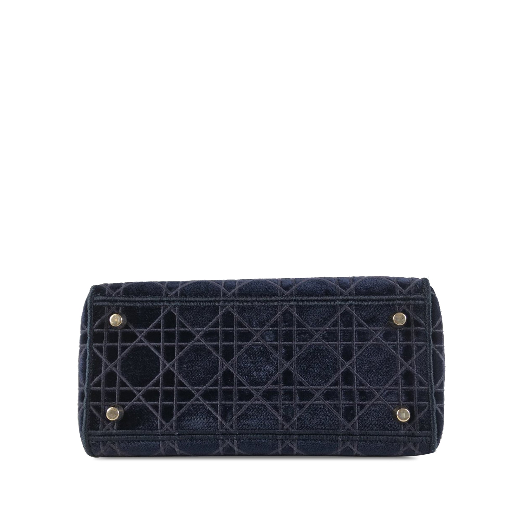 Dior Lady D-Lite Medium Blue Velvet
