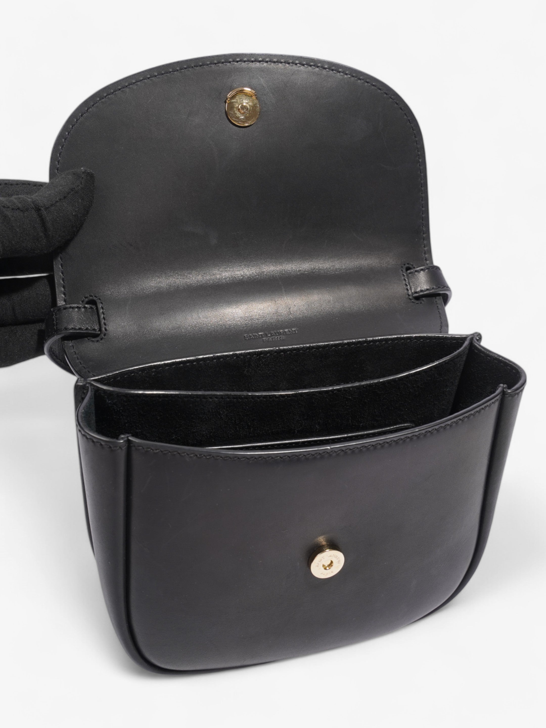 Saint Laurent Kaia Black Calfskin Leather Small