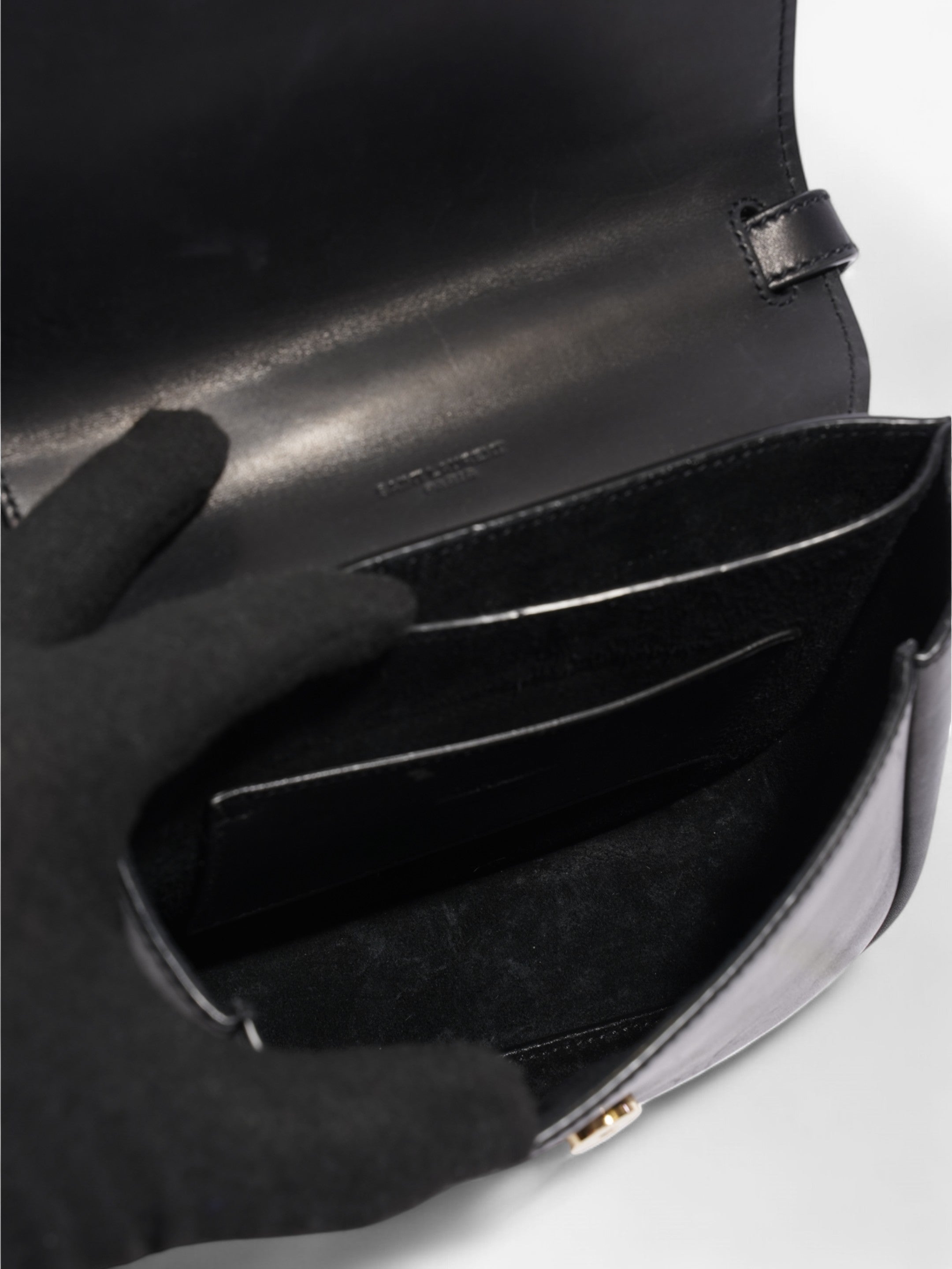 Saint Laurent Kaia Black Calfskin Leather Small