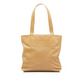 Tan Chanel CC Embossed Leather Tote Bag