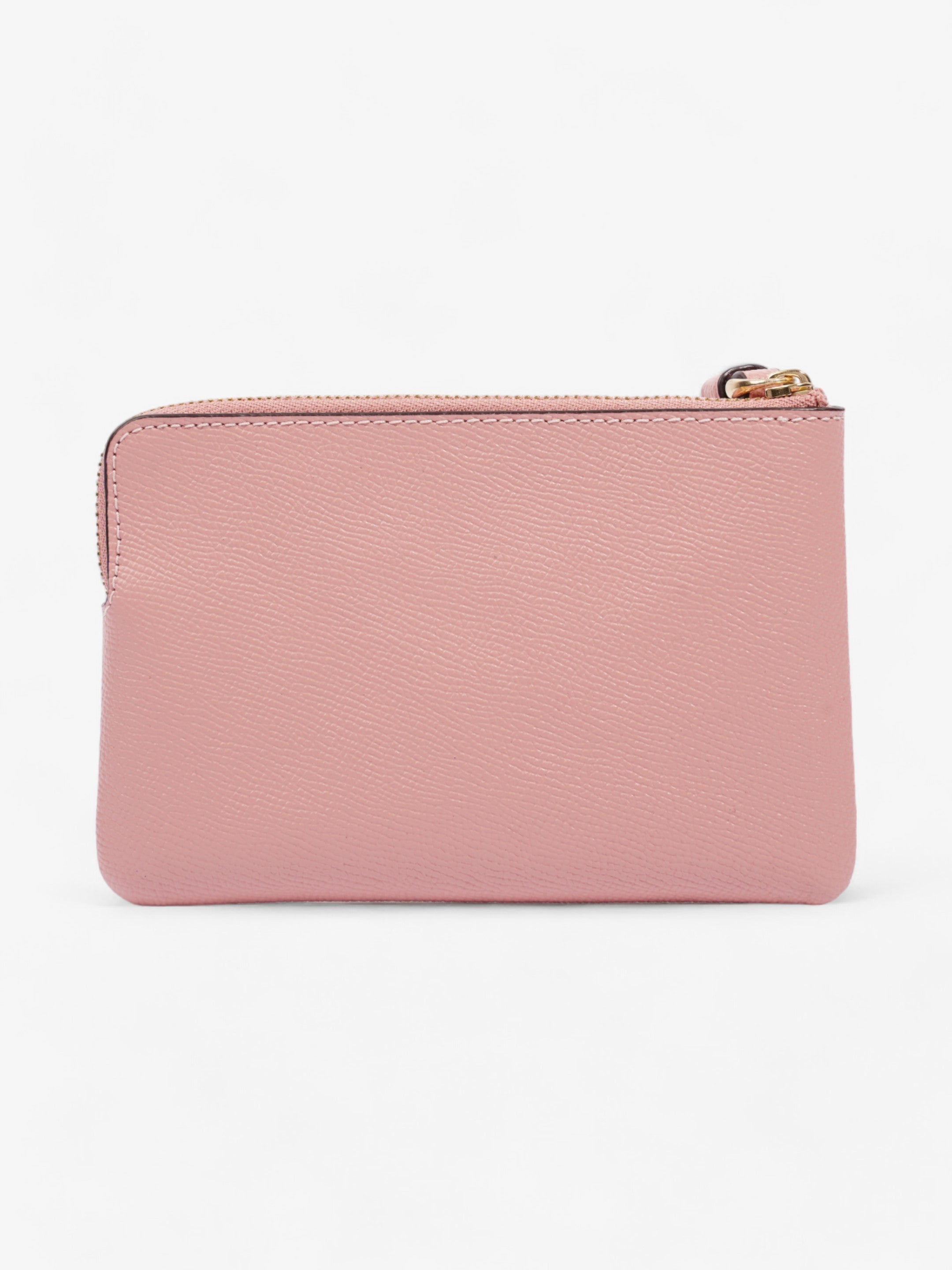 Coach Corner Zip Wristlet Pink Leather
