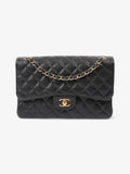 Chanel Classic Double Flap Black Caviar Leather Jumbo