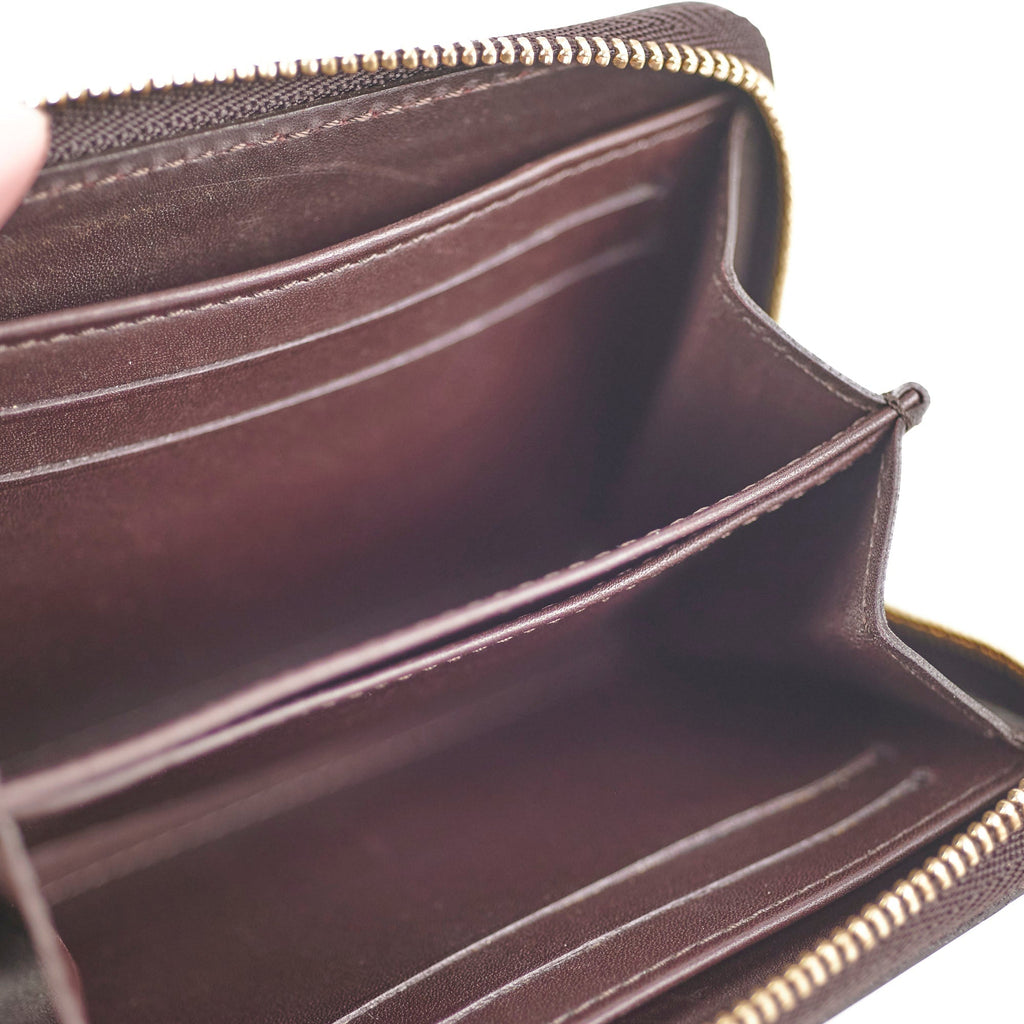 Louis Vuitton Zip Around Vernis Coin Purse Amarante