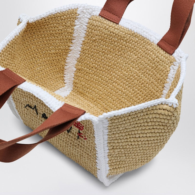 Marni Sillo Small Shopping Bag In Raffia-Effect MacramÃƒÆ’Ã‚Â© Women