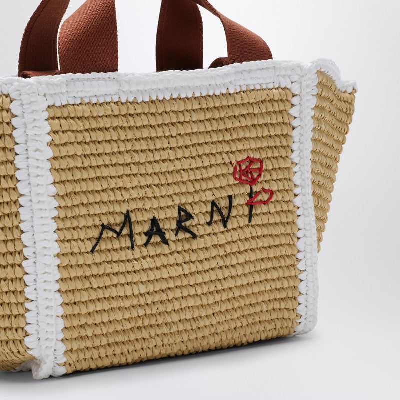 Marni Sillo Small Shopping Bag In Raffia-Effect MacramÃƒÆ’Ã‚Â© Women