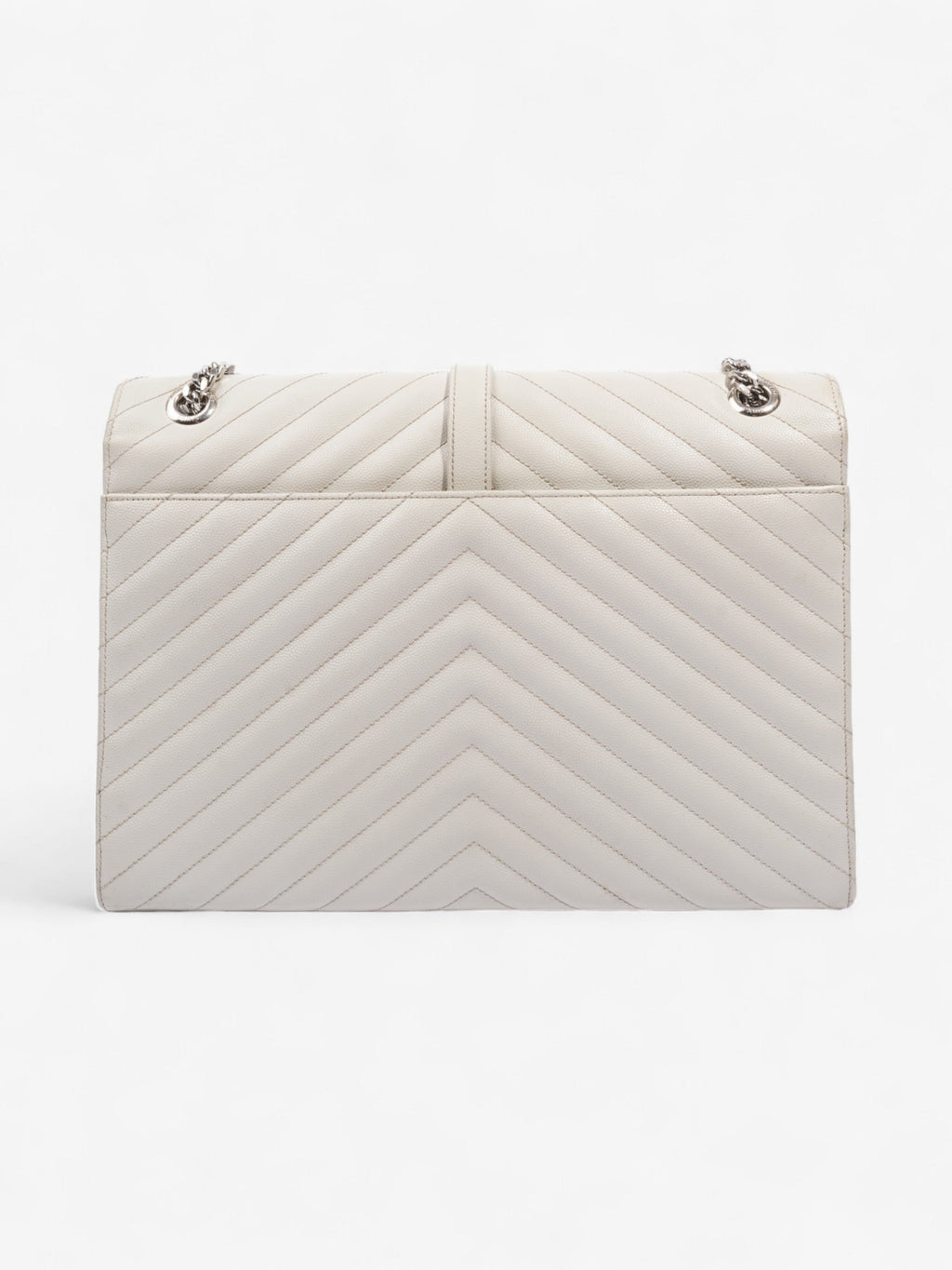 Saint Laurent Envelope Grey Leather Large