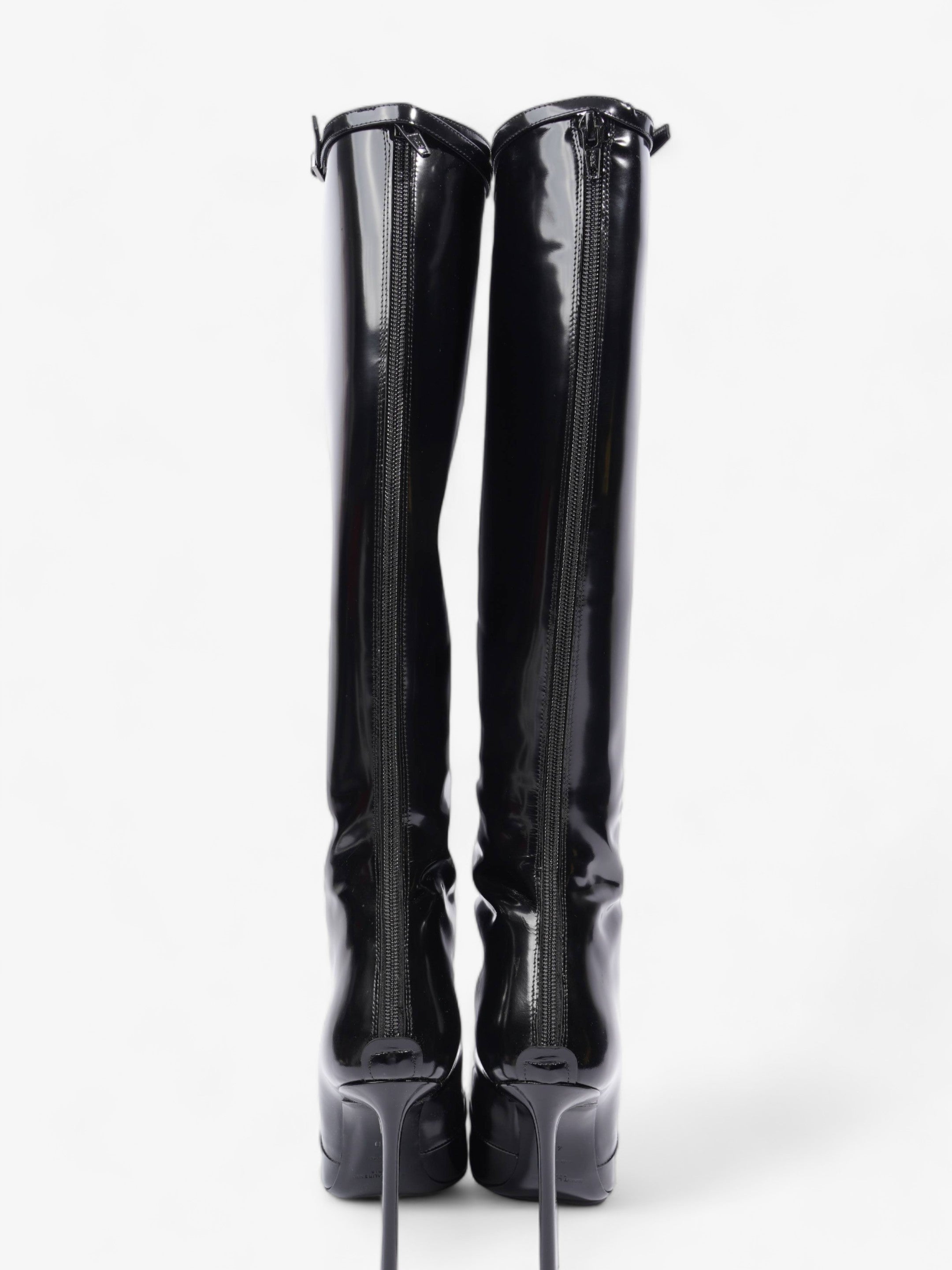 Saint Laurent Tess Boot 110 Black Patent Leather EU 40 UK 7