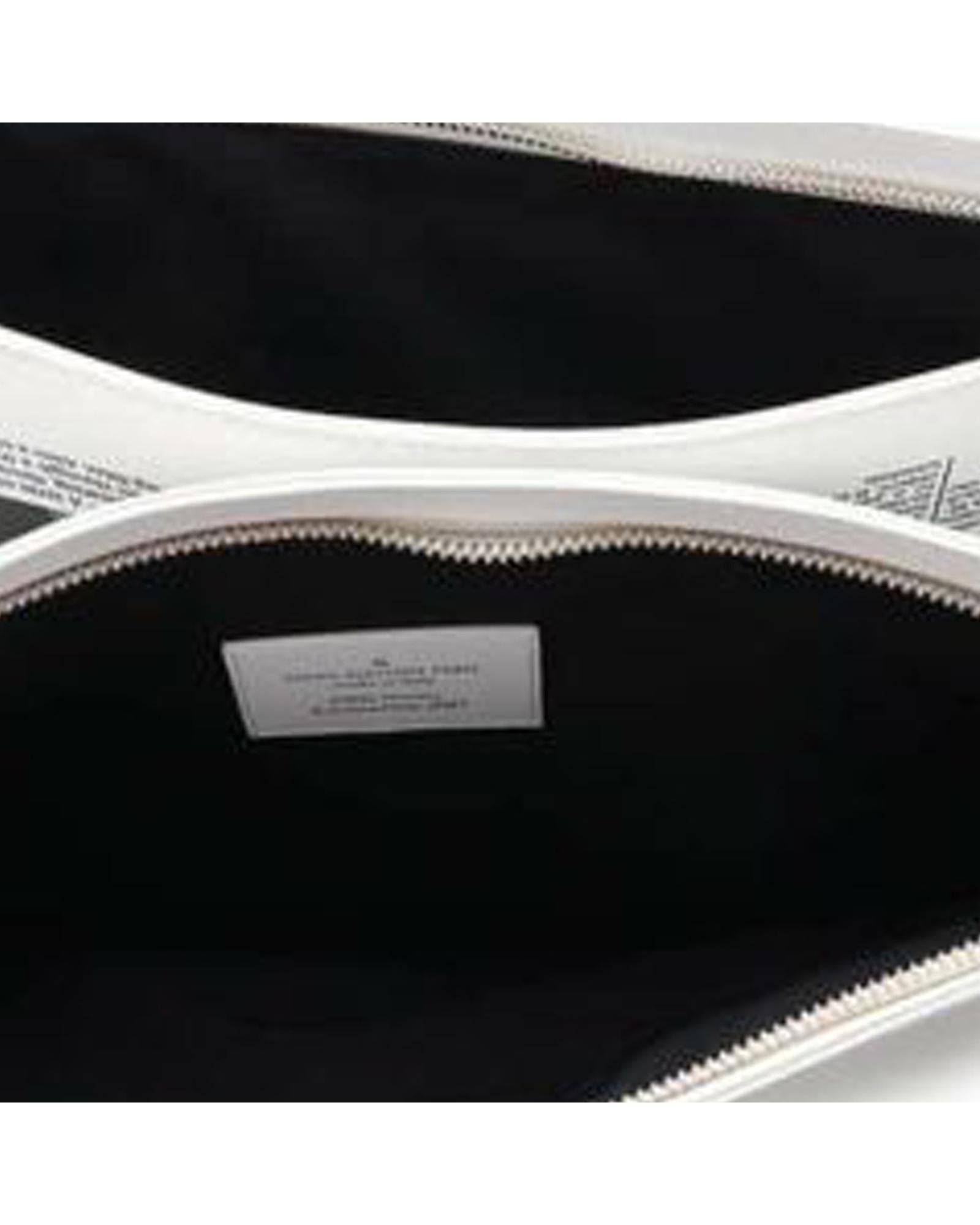 Printed Calf Leather Newspaper Pouch with Detachable Wrist Strap