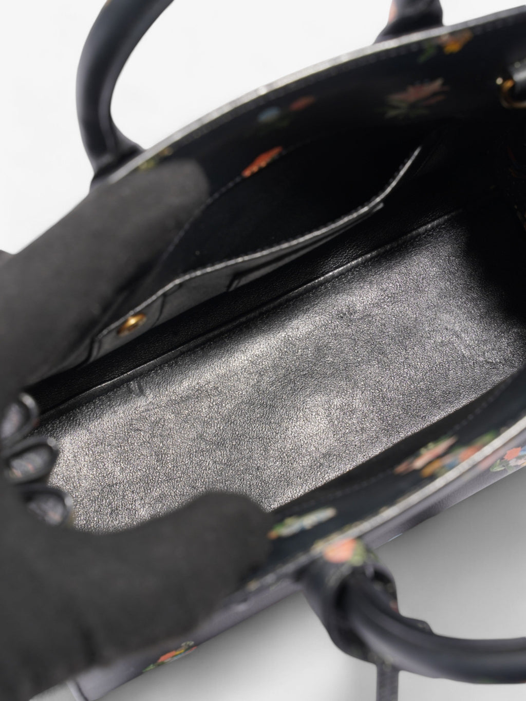 Saint Laurent Sac De Jour Black / Floral Leather Nano