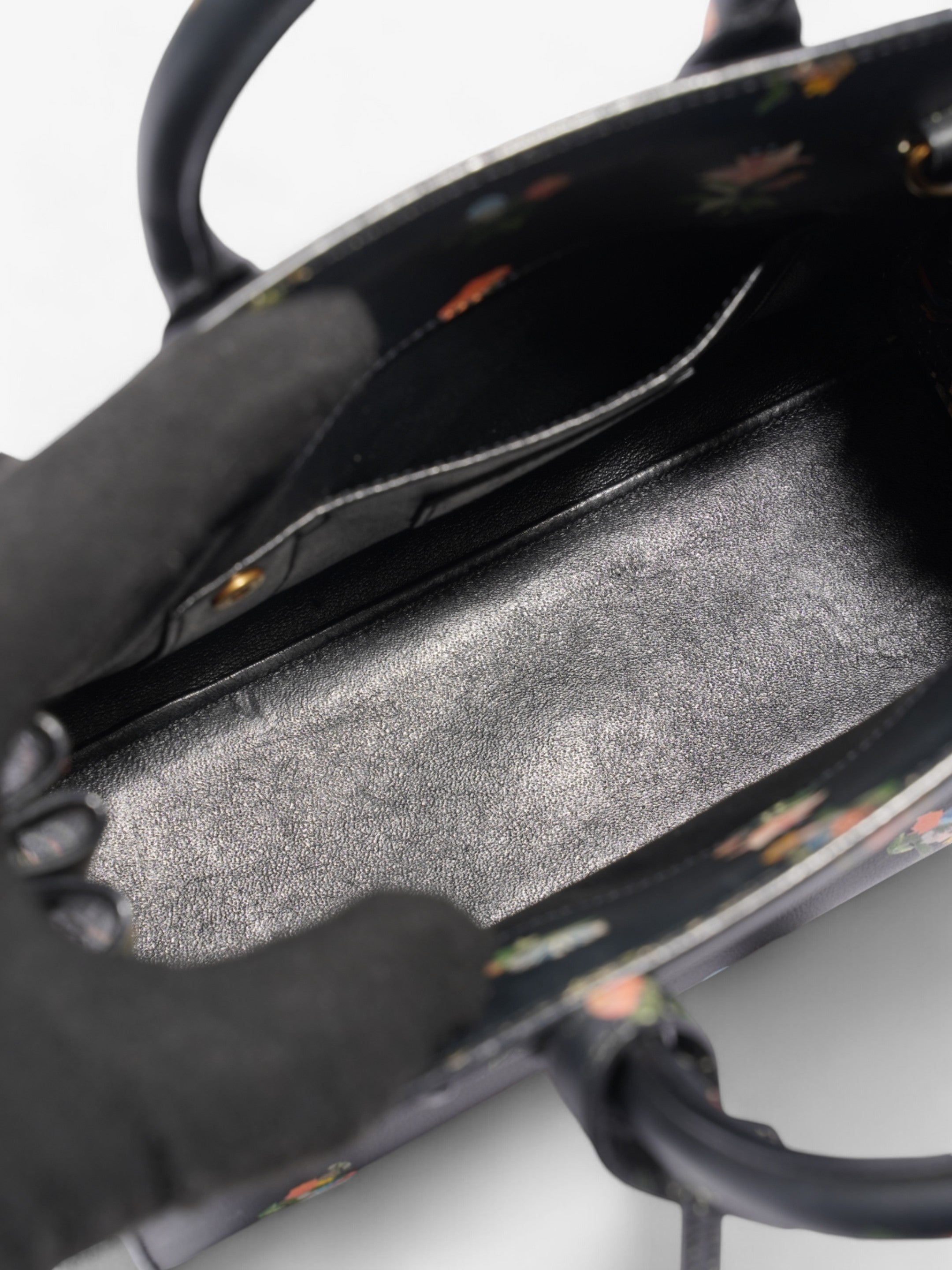 Saint Laurent Sac De Jour Black / Floral Leather Nano