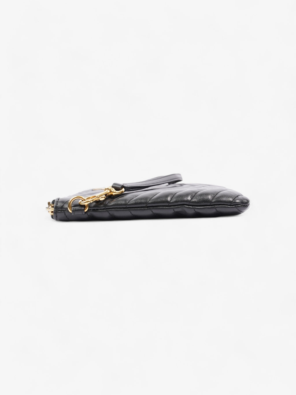 Saint Laurent Cassandre Wristlet Black Matelasse Leather