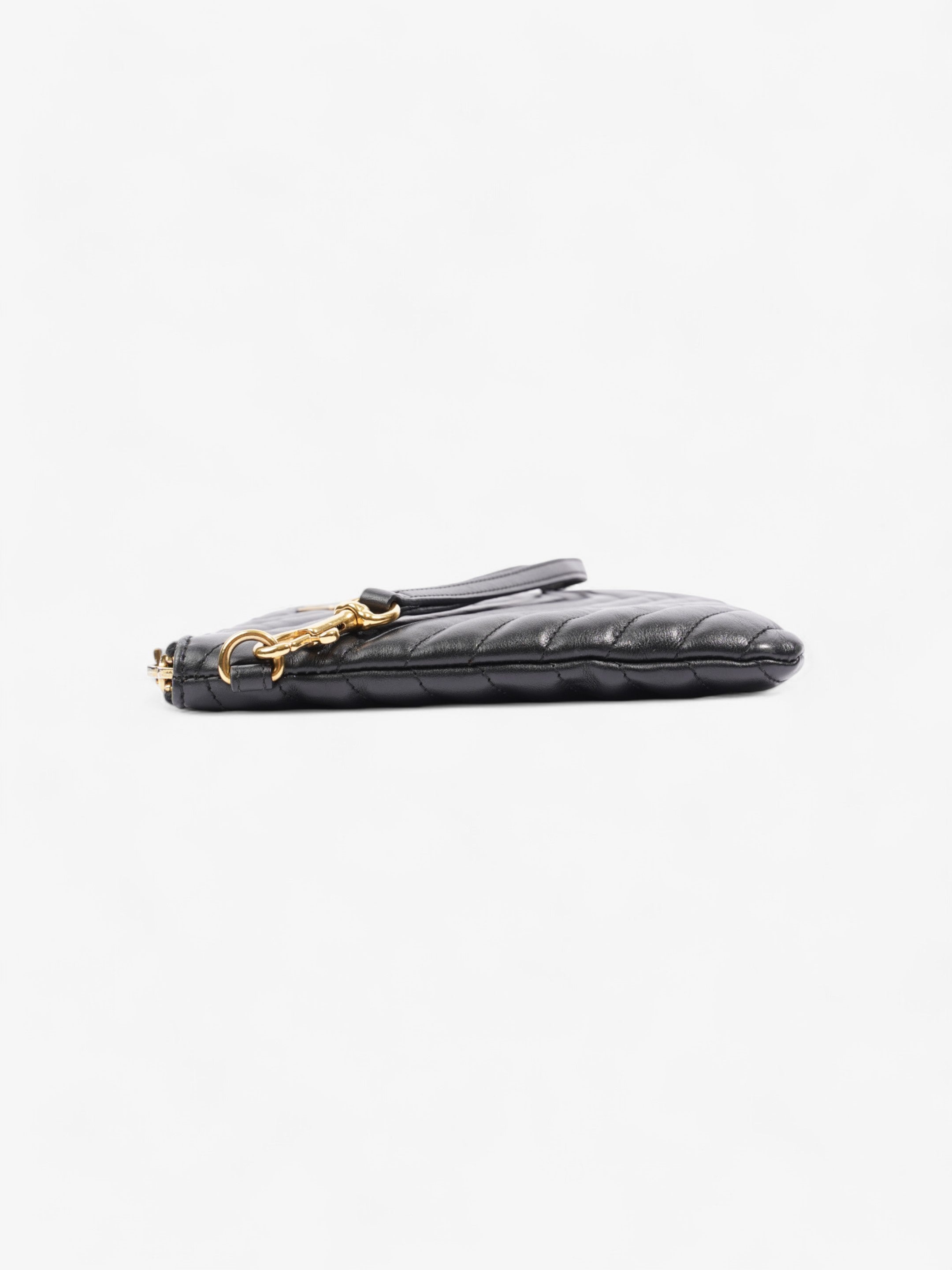 Saint Laurent Cassandre Wristlet Black Matelasse Leather