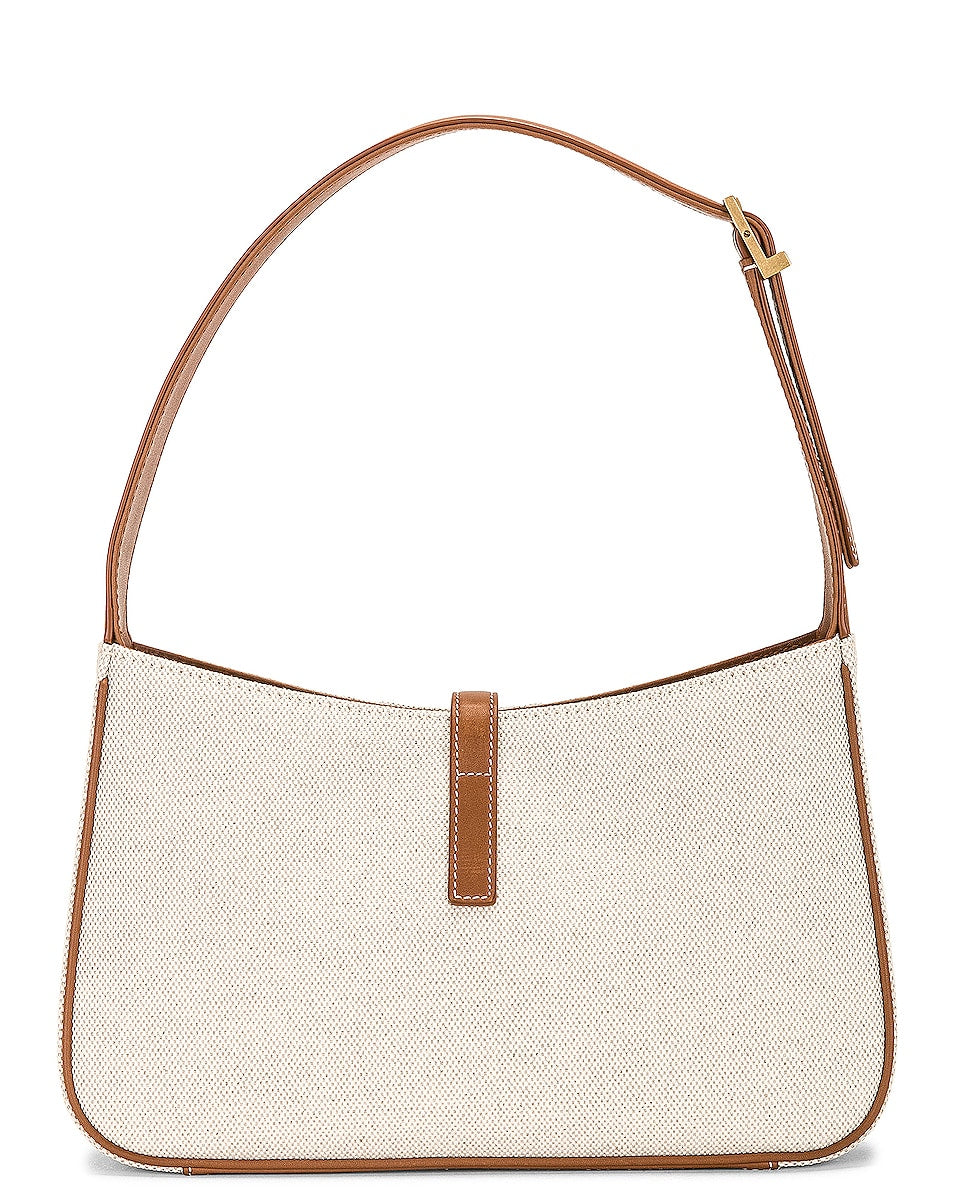 Saint Laurent Women Le 5 ÃƒÆ’Ã¢â€šÂ¬ 7 Leather & Cotton Hobo Bag