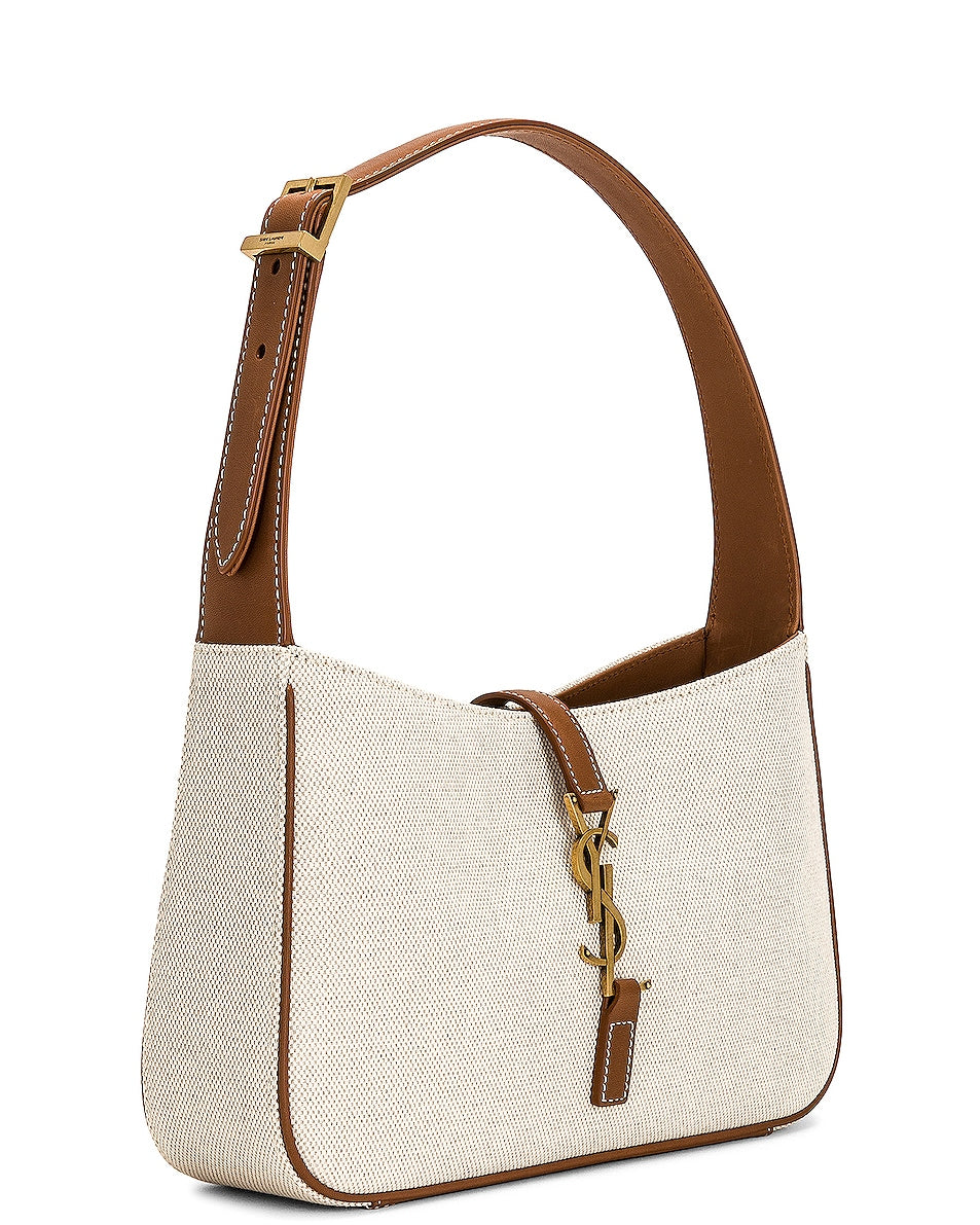 Saint Laurent Women Le 5 ÃƒÆ’Ã¢â€šÂ¬ 7 Leather & Cotton Hobo Bag