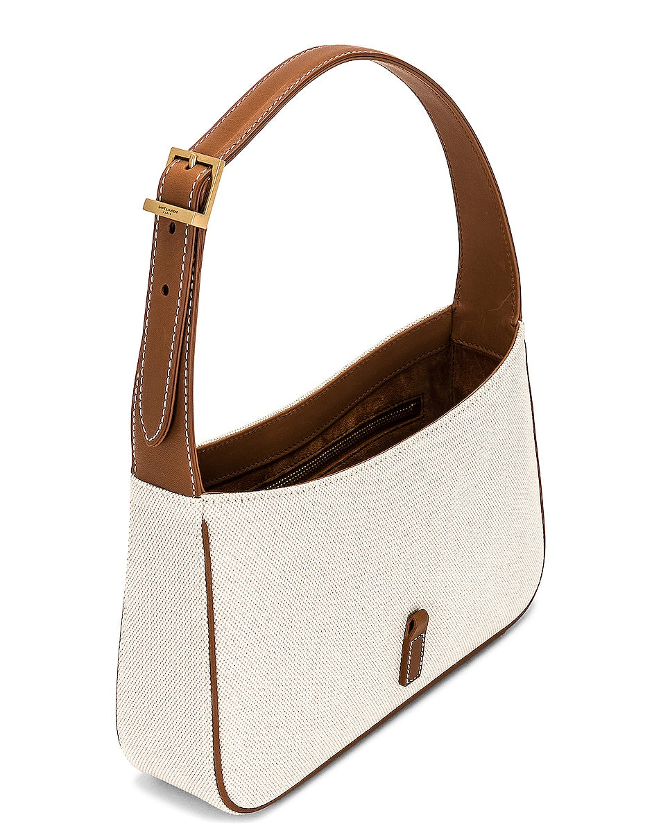 Saint Laurent Women Le 5 ÃƒÆ’Ã¢â€šÂ¬ 7 Leather & Cotton Hobo Bag
