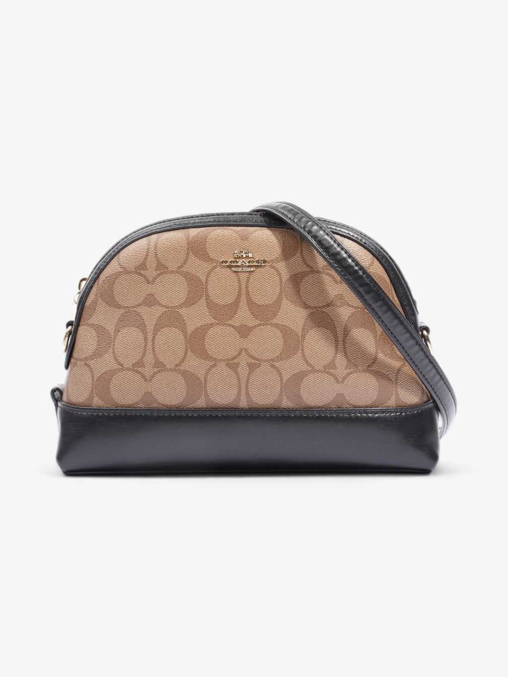 Coach Signature Dome Black / Brown Canvas