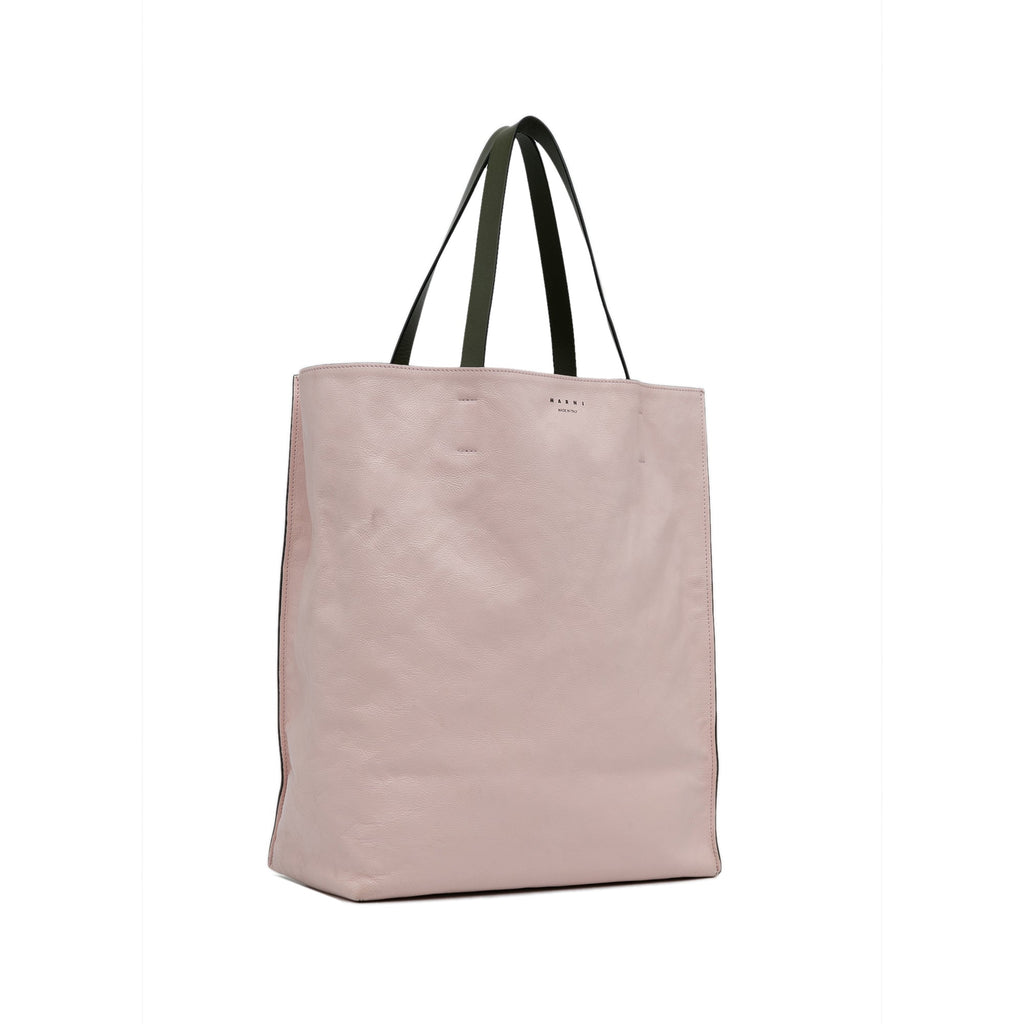 Pink Marni Museo Leather Tote