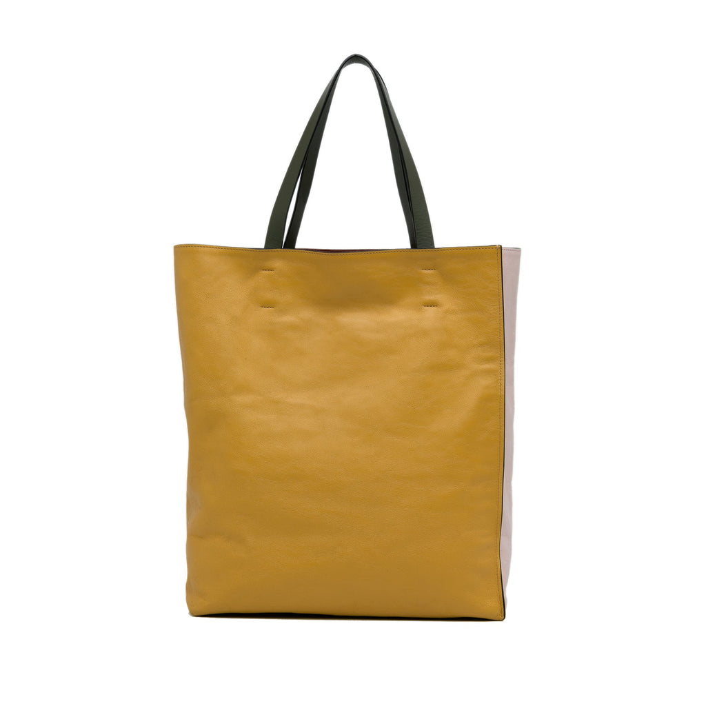 Pink Marni Museo Leather Tote