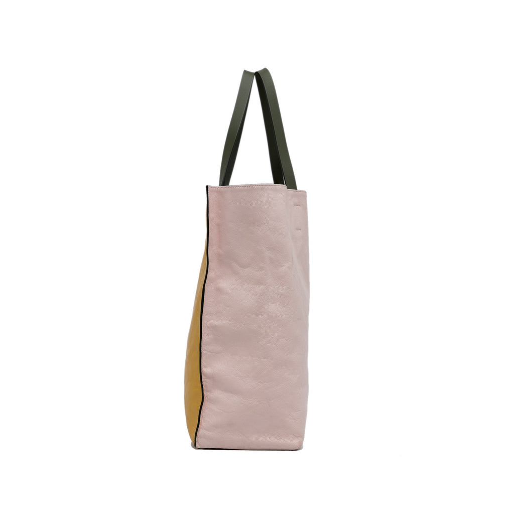 Pink Marni Museo Leather Tote