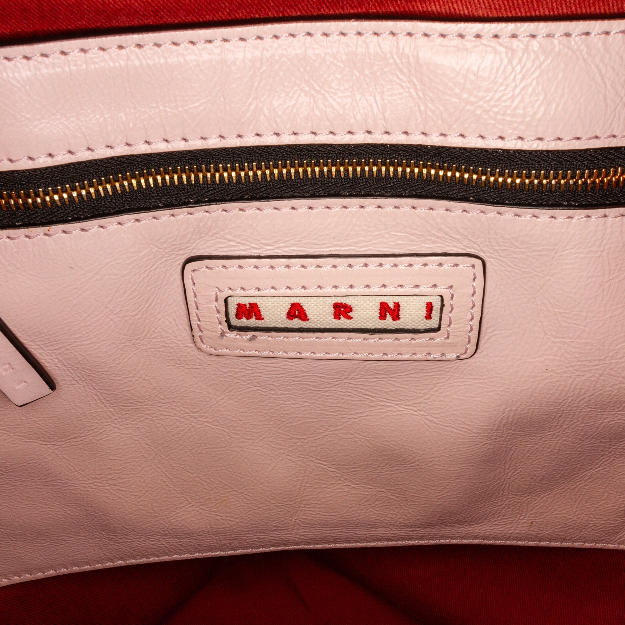 Pink Marni Museo Leather Tote