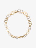 Christian Dior CD Link Chocker Gold / Grey Base Metal
