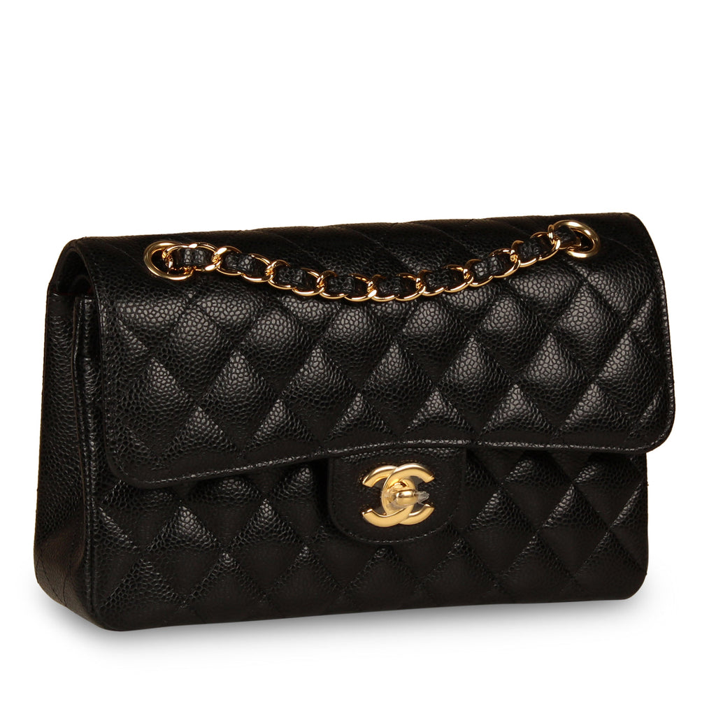 Black Classic Flap Bag - Small