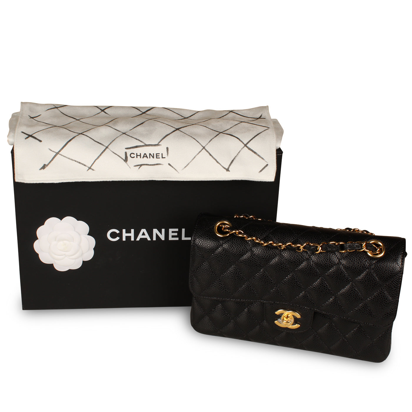 Black Classic Flap Bag - Small