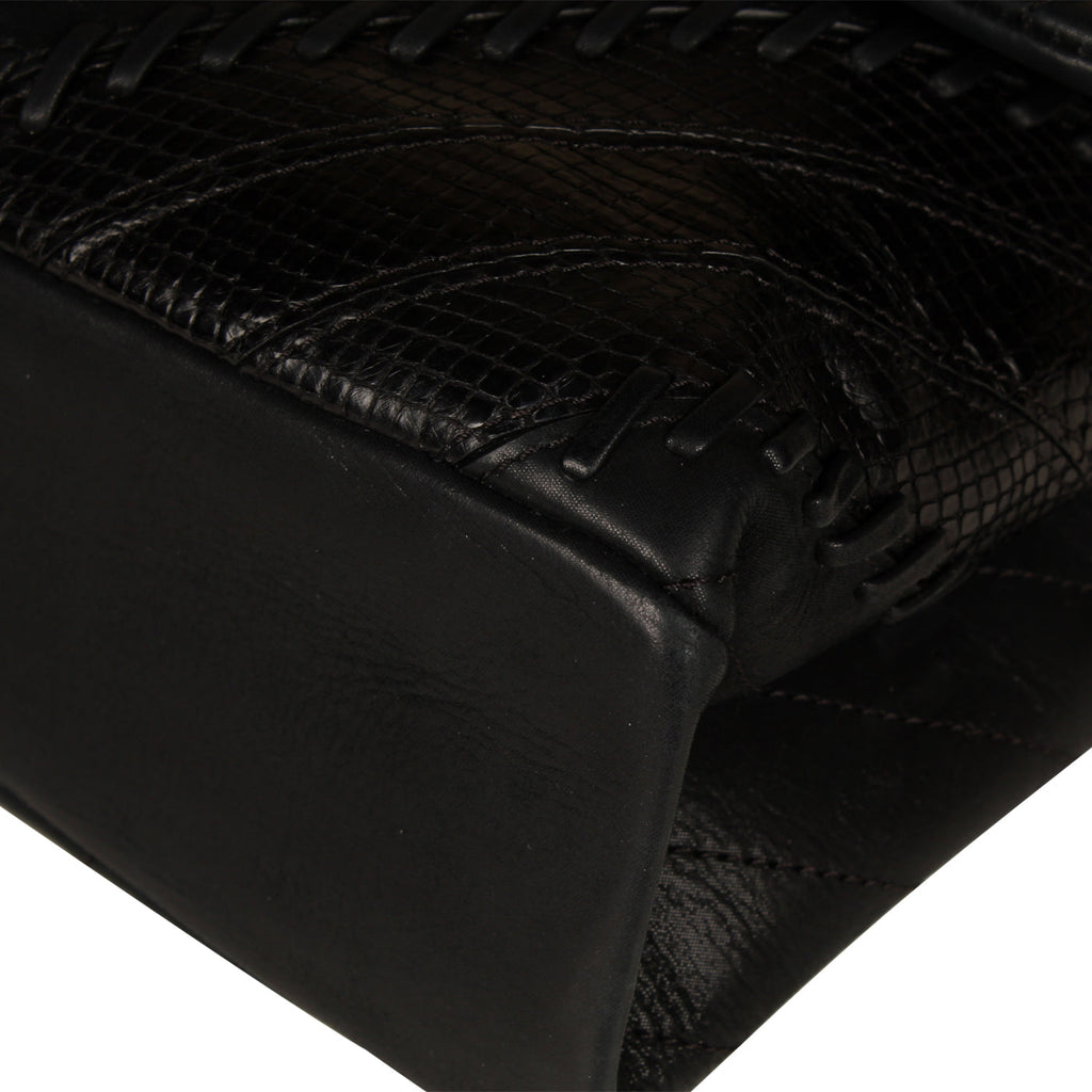 Chanel Mixed Leather and Python Flap Bag